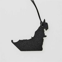 Breloque de sac en cuir PU multicolore en forme de carte des Émirats arabes unis, porte-clés contour des Émirats arabes unis, pendentif à suspendre, étiquette décorative pour bagages, souvenir