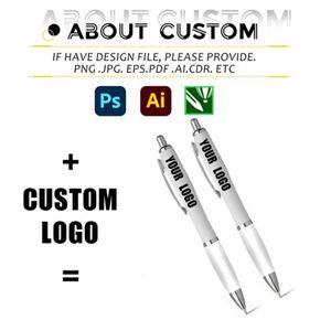 Wholesale Black Ink Custom Ballpoint Pen with LOGO Business Advertising <b>Gift</b> Pen Custom logo Plastic Ballpoint Pen - Product Image 2