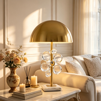 Lampe de table écologique postmoderne américaine, design contemporain doré, rétro, luxe, avec douille E27 pour la décoration de la maison