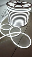 Bande LED néon 8x16mm 110V 220V Blanc chaud IP65 Étanche pour Façade de Bâtiment, Bande Lumineuse Flexible pour Contour, Bande LED