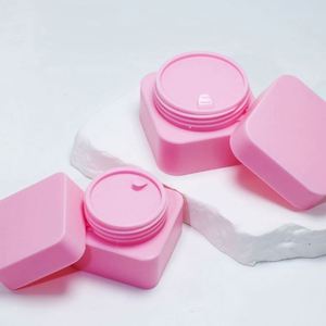 Pot en plastique rose double couche rond pour crème cosmétique pour les yeux et le visage, contenants en PP de 5g, 10g, 20g, 30g, 50g - Product Image 4