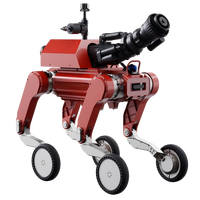 Robot quadrupède industriel à grande vitesse sur roues IP67 pour inspection S01