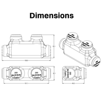   Connecteur de câblage mécanique sans outil 6AWG-250kcmil à 1 port, 600V CU9AL, double classification, borne de câblage rapide isolée