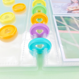 Ringnote 11 Stks/pak Meerkleurige Hartvormige <span class=keywords><strong>Notebook</strong></span> Ringen Schijfgebonden Omslagplanner Schijfgebonden Ringen - Product Image 3