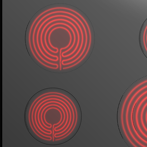 Table de cuisson en céramique à 4 éléments avec cadran rotatif en métal à double zone pour la cuisine - Product Image 6