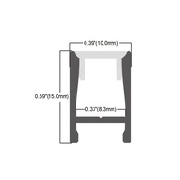 Usine Vente Lumière LED Bande Alu Canal Extrusion avec PC Diffuseur Couverture Aluminium LED Profil