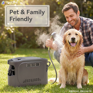 Système de douche écologique portable 3 en 1 avec <span class=keywords><strong>filtre</strong></span> de pompe à eau de chauffage à <span class=keywords><strong>gaz</strong></span> combiné pour le <span class=keywords><strong>camping</strong></span> à la plage et le bain des animaux domestiques - Product Image 3