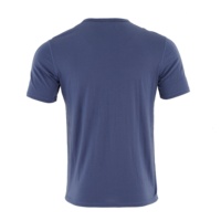 Tiefst preis Sommer Blau Button-Up Vintage Mode Outdoor Bequeme Atmungsaktive Schnellt rocknende 180g Merinowolle Herren T-Shirt