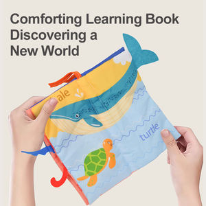 Livre Sensoriel d'Activités en Tissu Doux Personnalisé de Langue Anglaise, Éducatif Précoce pour Bébés - Product Image 5