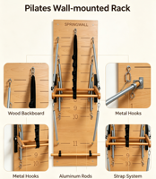 Sangle murale et ceinture de taille MJD pour Yoga et Pilates – Équipement de fitness corporel durable et réglable avec nouveau design pour Pilates Reformer Cadillac