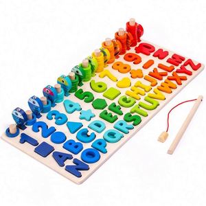 Jeu de puzzle mathématique éducatif multifonctionnel en bois écologique pour la pêche - Product Image 1