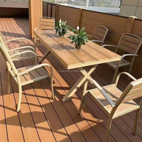 Kit complet de terrasse en WPC imperméable avec garantie d'un an pour hôtel, villa et appartement