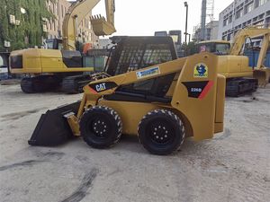Mini-chargeuse sur pneus CAT226B, cabine complète, pneus résistants à l'usure, grappin/souffleuse à neige en option, machines agricoles municipales. - Product Image 6