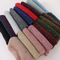 Écharpe turban à paillettes de style européen et américain Hijab Nouveau modèle Écharpes et châles traditionnels transfrontaliers