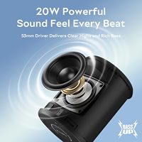 Speaker Portabel IPX7 Tahan Air 20W Suara Stereo Keras 15 Jam Waktu Putar Kontrol APP Lampu RGB Berdetak Sinkron Speaker Kecil