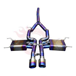 Vortex Pie-Cut Welded Blue Ti Valvetronic System for Jaguar F-Type 2.0L Turbo with Twin Middle Exit Silencer Outlets - Product Image 2