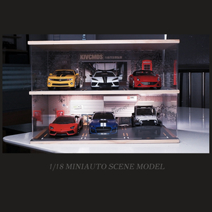 Bán Chạy Hộp Chống Bụi Acrylic Bằng Gỗ Tinh Tế Trưng Bày Ô Tô Mô Phỏng Bãi Đậu Xe Mô Phỏng 1:18 - Product Image 5