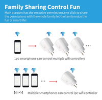 Prise intelligente Tuya 20A WIFI EU, prise électrique avec fonction de surveillance de la consommation, fonction de compte à rebours, compatible avec Google Home, Alice, Alexa