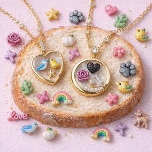 Collar con diseño hueco de apertura y cierre, accesorios DIY, caja de fotos para el Día del Padre con foto de papá, cobre de colores - Product Image 1