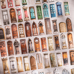 20 Tờ/Gói Cũ Sân Cửa & Cửa Sổ Loạt Cổ Điển Openwork Châu Âu-Phong Cách Retro Cắt Dán Trang Trí DIY Nhật Bản Dán - Product Image 1