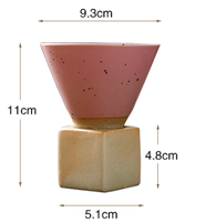 Tasse à café arabe en porcelaine fine de 200 ml, sans anse, design cône, mug à thé moderne en céramique pour café et bureau à domicile