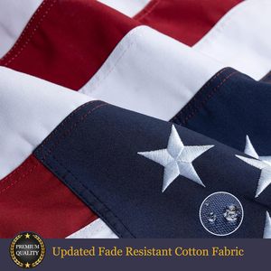 Drapeau en coton Betsy Ross 3x5 pieds, 13 étoiles, cadeau du 250e anniversaire <span class=keywords><strong>de</strong></span> l'Amérique, brodé, imperméable, robuste, avec support en aluminium - Product Image 3