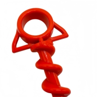 57482B-2 # piquets de tente de plage orange en plastique PC robuste avec couvercle transparent piquets et maillets de tente à usage extérieur