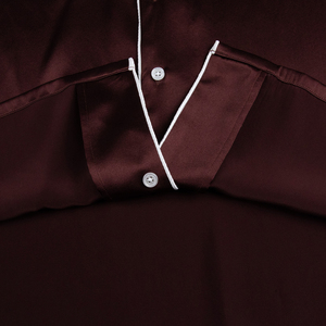 Camicie da uomo casual in raso di seta 100% Quiet Luxury, con <span class=keywords><strong>colletto</strong></span> a revers, vestibilità ampia e dritta, a maniche corte - Product Image 6