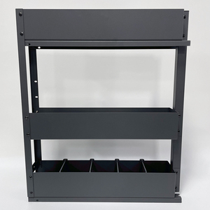 Support de rangement moderne en métal pour bouteilles et bocaux, à 3 niveaux avec plateau coulissant, accessoires pour armoires de cuisine, rangement vertical pour épices 02 - Product Image 1