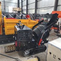 Mini bétonnière autochargeante de 200 L, compacte, sur chenilles, entièrement hydraulique, avec moteur diesel Euro 5 pour la construction