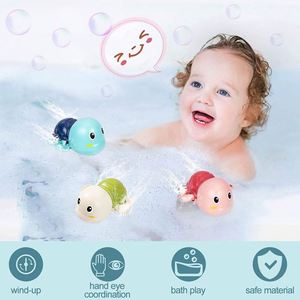 Wholesale Bathroom Clockwork Animal Toys Bathtub Wind up Swimming Lovely Floating Tortoise <b>Bath</b> Toy for Kids - Product Image 5