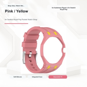 Correa de silicona de liberación rápida para reloj, correa deportiva de repuesto para Swatch Royal POP X <span class=keywords><strong>Audemars</strong></span> <span class=keywords><strong>Piguet</strong></span> AP, correa para reloj de bolsillo - Product Image 1