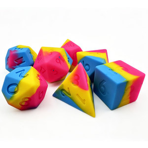 7Pcs Blank Silicone DND <b>Dice</b> Set Polyhedral Blank <b>Dice</b> for Custom Engrave & RPG Tabletop Games Wholesale - Product Image 5