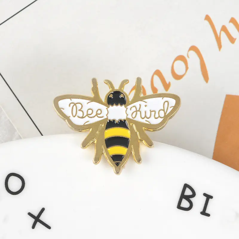 Bee Kind Save The Bees Colecciones de alfileres inspiradores Motivacional Honey Bee Esmalte Pin Cita Pin de solapa Broches