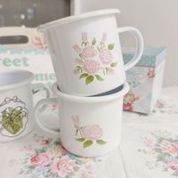 Tasses à thé émail métal tasses à boire café lait tasse bière tasse rétro Style chinois tasses à eau avec poignée 12oz 350 ml/pièces