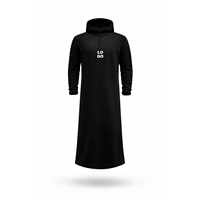 Thobe Homme Personnalisé Nouveau Design 2026 avec Capuche, Fermeture Éclair 1/4, Broderie et Impression LOGO, Manches Longues Style Marocain