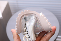 Bottes courtes britanniques tendance printemps-automne pour enfants, garçons et filles, avec fermeture éclair latérale, tige en PU, antidérapantes, respirantes et légères