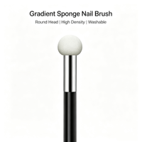 Éponge à ongles à gradient haute densité, pinceau à ongles rond, pinceau à ongles ombré, outil de nail art lavable pour manucure DIY
