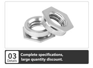 Tuerca empotrada de acero inoxidable 304, cierre automático, M3, M4, M5, M6, - Product Image 6