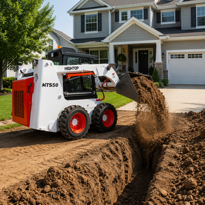รถตักล้อยางขนาดเล็ก HTS50 Mini Skid Steer Dingo พร้อมบุ้งกี๋  เครื่องยนต์มาตรฐาน CE EPA สำหรับงานก่อสร้าง - Product Image 4