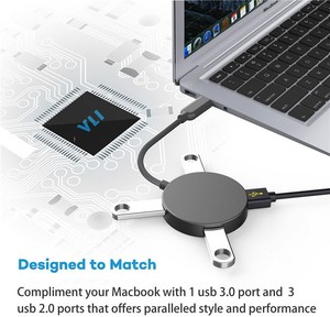 4-Trong-1 Cổ Điển <span class=keywords><strong>USB</strong></span> Hub Loại C Pd 3.0 Sạc Adapter Với Biểu Tượng Tùy Chỉnh Tương Thích Với Bàn Phím Chuột Các Thiết Bị Khác - Product Image 2