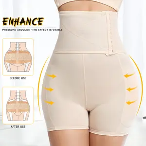 Corset amincissant taille haute pour femmes Coussinets de hanche pour femmes Sous-vêtements de contrôle du ventre Culotte rembourrée pour le corps