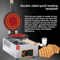 Machine à Gaufres Bulle à Main au Gaz en Acier Inoxydable, Faiseur de Gâteaux Gaufres Œuf Personnalisable, pour Hôtels, Voitures, Mini Gaufrier