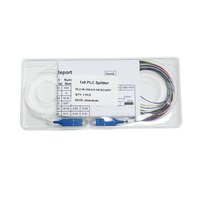 Splitter Serat Optik 1x8 SC-UPC SM PLC Mini FTTH Tabung Baja Tahan Karat Daya Tahan Tinggi Bersertifikasi 5G ISO9001 ROHS CE
