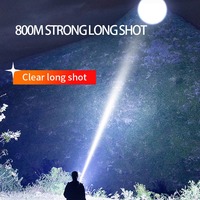 Lampe torche LED rechargeable en alliage d'aluminium, zoom, 1300LM, étanche, camping, extérieur, urgence, mise au point réglable, portée 700M