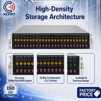 Servidor en Rack Kexint RS7260 2U, Dos Procesadores Intel Xeon Escalables, 24 Bahías de Unidades de Disco NVMe SAS SATA de 6 TB con Intercambio en Caliente, RAM de 10 GbE