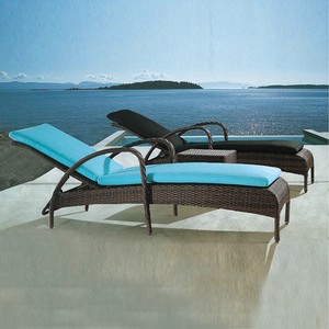 Chaise longue de jardin d'usine, chaise longue <span class=keywords><strong>en</strong></span> <span class=keywords><strong>rotin</strong></span>, ensemble de <span class=keywords><strong>salon</strong></span> de jardin A5257 - Product Image 2