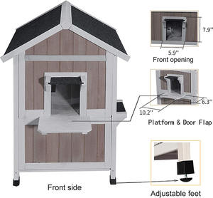 Fabrika fiyat ucuz pet kafesleri açık sağlam ahşap mobilya kedi ahşap evi kafes - Product Image 2