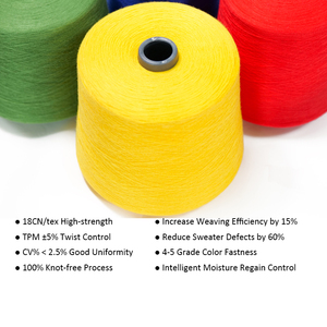 48% Viscose 30% PBT 22% Nylon Đầy Màu Sắc Filato Mềm Core <span class=keywords><strong>Spun</strong></span> Đan Pha Trộn Sợi Cho Áo Len Vớ Găng Tay Dệt Sợi Bán Buôn - Product Image 2