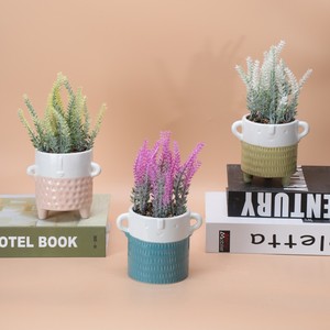 Piccoli Vasi <span class=keywords><strong>in</strong></span> Ceramica Smaltata e Vasi Moderni Europei con Fogliame Artificiale per Decorazioni <span class=keywords><strong>da</strong></span> Pavimento e Giardino - Product Image 5